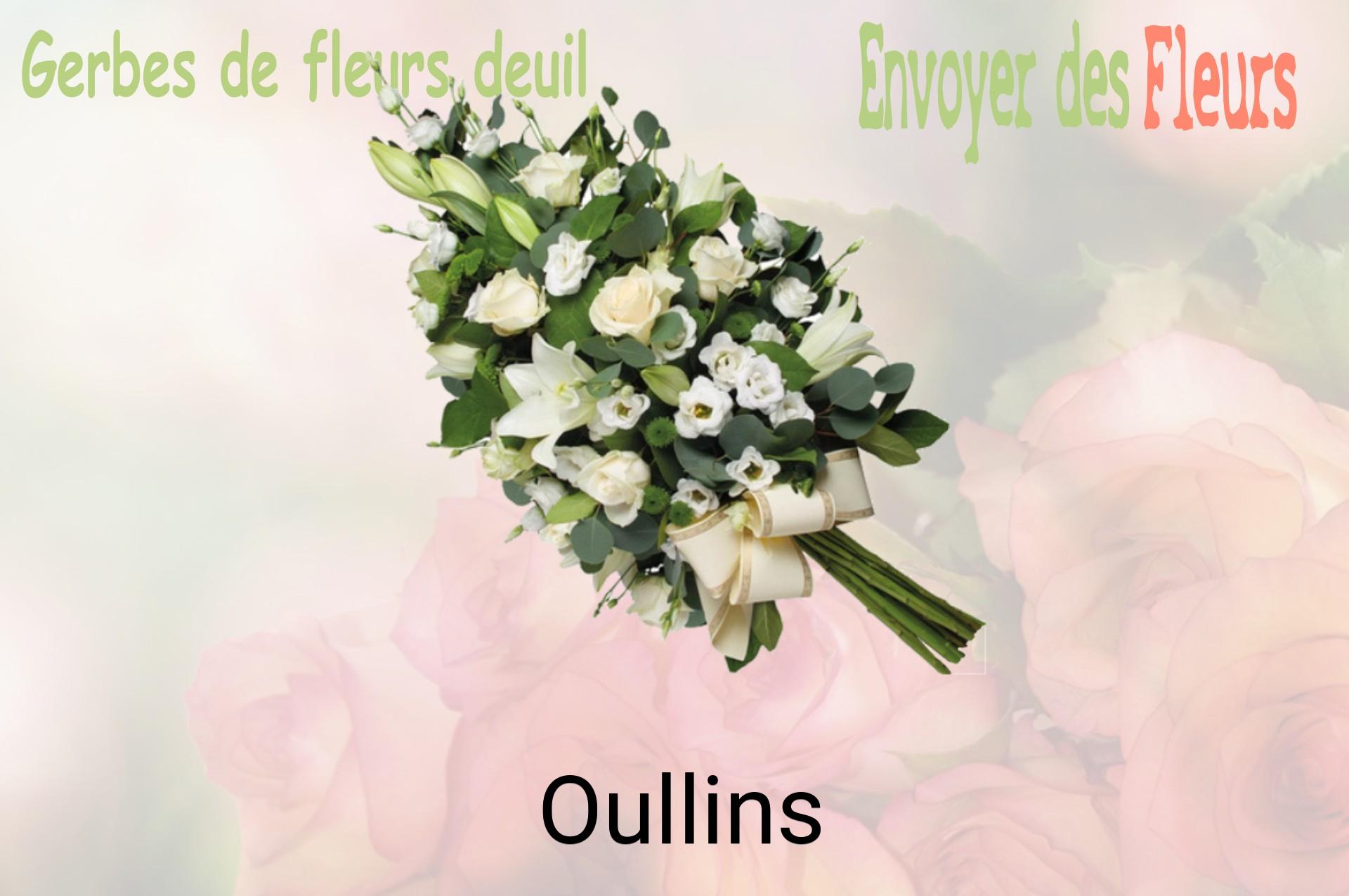 Gerbe de fleurs de deuil livrée à Oullins